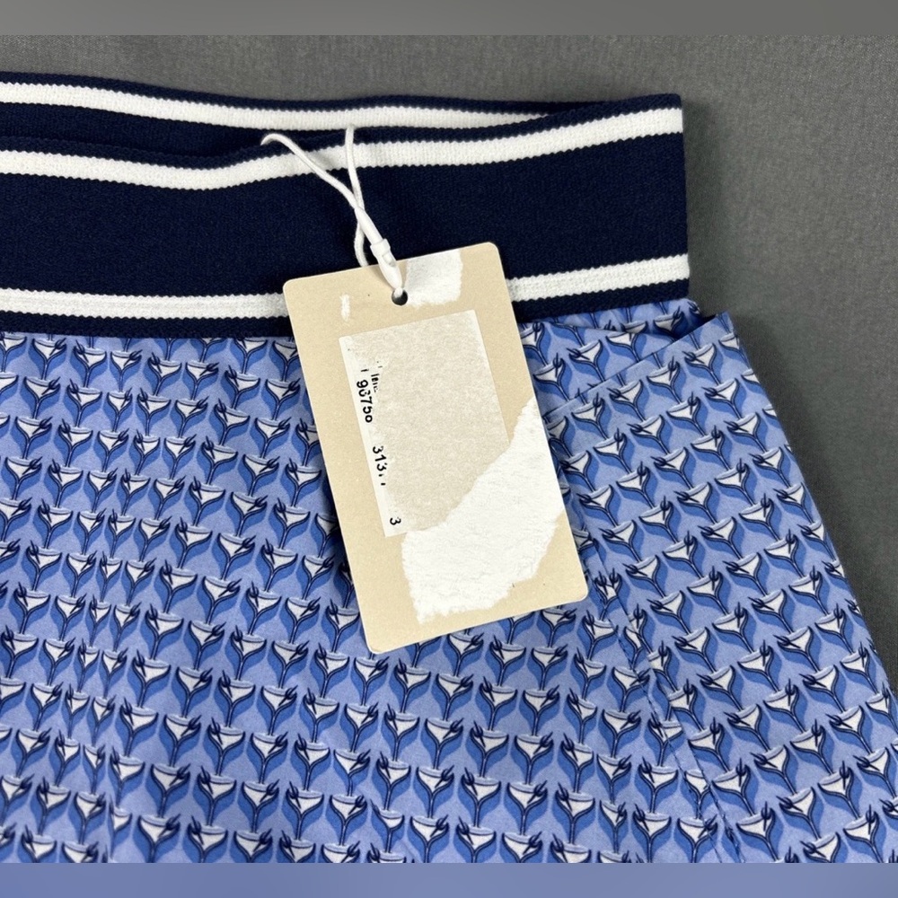 Peter Millar Womens Golf Skort Martini Glasses Print Large Blue Polyester - Picture 3 of 6